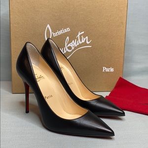 Christian Louboutin Black Red Sole Heel Size 37